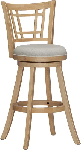Miniatura 13 de Hillsdale Fairfox Taburete de bar de madera giratorio de 30.5" de altura, Negro