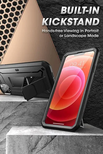 Miniatura 4 de SUPCASE Funda para iPhone 13 Pro Max con protector de pantalla (Unicorn Beetle Pro), [soporte integrado y clip para cinturón] Funda protectora