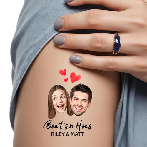 Miniatura 20 de Tatuajes corporales personalizados para despedida de soltera, calcomanías de despedida de soltero, suministros de fiesta con caras divertidas