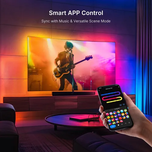 Miniatura 6 de deerdance Retroiluminación LED para Smart TV con sincronización HDMI2.0 4K60Hz, tira de luces LED y cambio de color controlado por aplicación