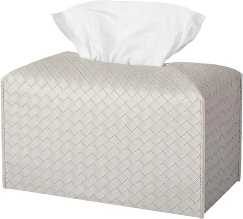 Miniatura 25 de Funda para caja de pañuelos de piel sintética, estuche cuadrado para pañuelos faciales, dispensador de papel facial para baño, encimera de tocador