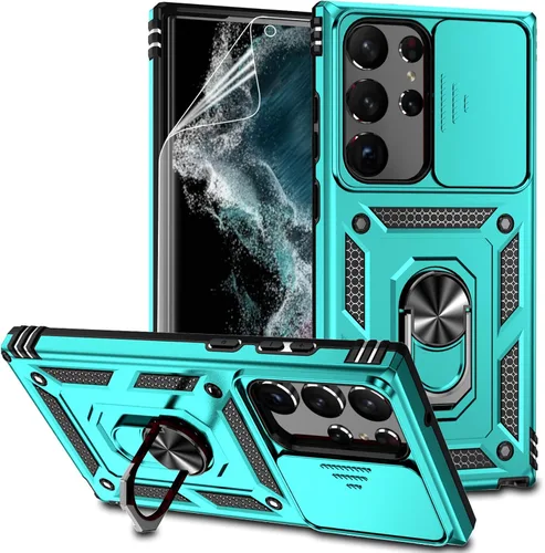 Miniatura 11 de Funda para Samsung Galaxy S23 Ultra con funda para cámara deslizante, protector de pantalla HD [prueba de caídas de grado militar] Funda protectora