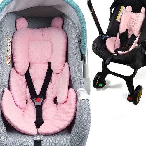 3en1 Almohada reversible de apoyo de cabeza y cuerpo para asiento de auto, recién nacido, inserto de asiento de coche para bebé de 3D Minnky, cojín