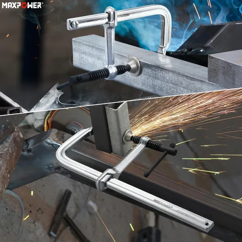 Miniatura 3 de MAXPOWER Abrazaderas F de servicio ligero para soldadura de 4", 8", 8" y 12", paquete de 4