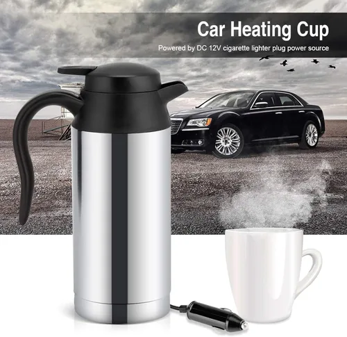 Miniatura 7 de Hervidor de acero inoxidable para coche, taza de agua de calefacción eléctrica, taza de café de calefacción, botella de agua de viaje, taza