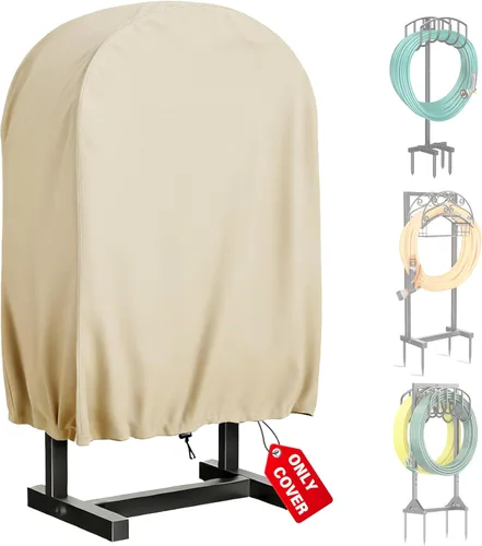 Miniatura 11 de Cubierta de soporte de manguera de jardín de doble cara, adecuada para soportes de carrete de manguera de doble cara que pueden acomodar mangueras