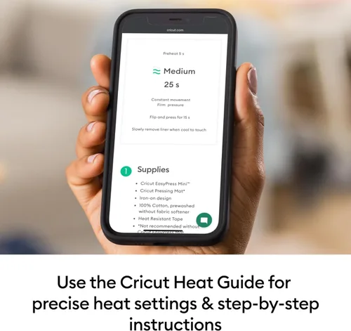 Miniatura 7 de Cricut EasyPress Mini Prensa de Calor - Para Presionar Objetos Pequeños Como Zapatos, Animales de Peluche, Sombreros y Más - 3 Ajustes de Calor