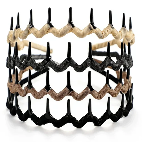 Miniatura 15 de 4 unidades - Diadema multicolor con dientes de resina protectora - Diadema con peine - Accesorios para el cabello para mujer por Beauty hair