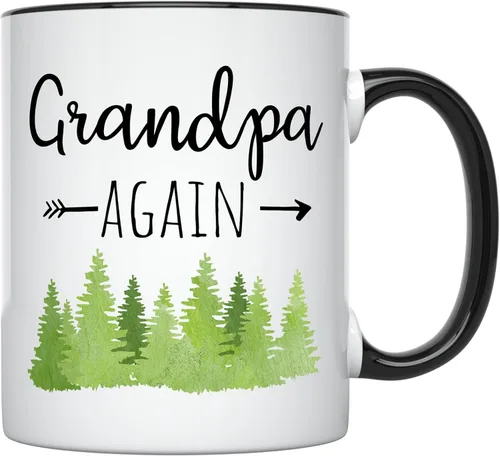 YouNique Designs Taza con texto en inglés "Promoted to Grandpa Again, Grandparents Again, Grandparents Again, Grandparents Baby Announcement, Ideas