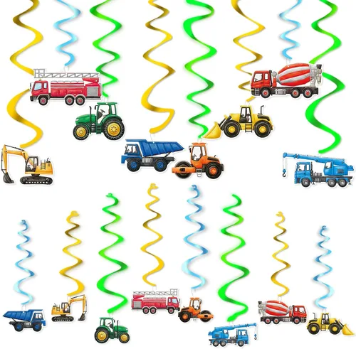 Miniatura 9 de WERNNSAI Decoraciones Colgantes de Remolino de Animales de Granja - 16 Piezas de Remolinos Colgantes de Papel de Aluminio para Techo, Suministros