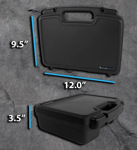 Miniatura 2 de CASEMATIX Funda de radio de mano compatible con 2 Motorola Talkabout Mh230r, Midland Lxt500vp3, BaoFeng Bff8hp Walkie Talkies y accesorios, incluye