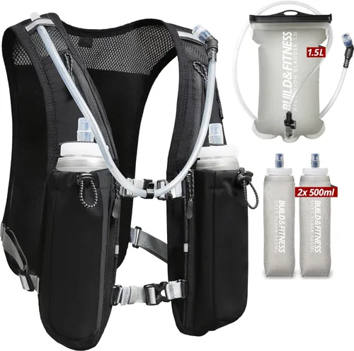 Miniatura 11 de Running Hydration Vest for Women and Men. Reflective, 8 Pocket, Quick Dry, Water-Resistant, Breathable, Adjustable Backpack for Runs, Hiking