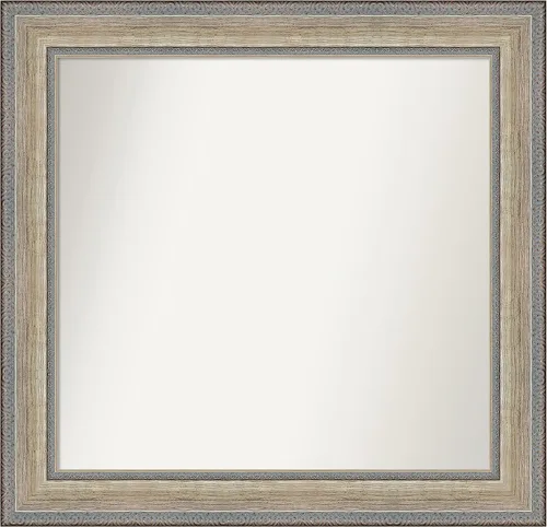 Miniatura 452 de Amanti Art Espejo de baño plateado para sobre fregadero, 28 x 47 pulgadas, espejo rectangular de plata imperial, marco de madera tradicional de gran