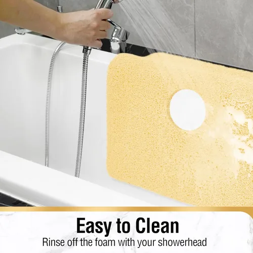 Miniatura 5 de HITSLAM - Tapete cuadrado para ducha, de 24 x 24 pulgadas, tapete de baño antideslizante para bañera, tapetes de baño de alcachofa de PVC suave