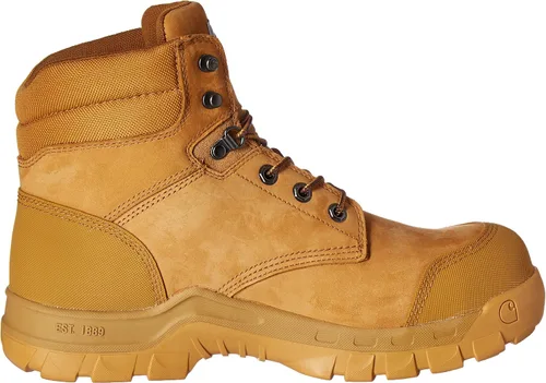 Miniatura 6 de Carhartt Botas de trabajo de cuero compuesto, resistentes y flexibles para hombre de 6 pulgadas, Trigo