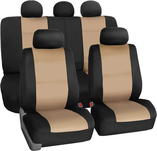 Miniatura 11 de FH Group Juego completo de fundas de neopreno impermeables para asiento de automóvil, de tres filas y 7 plazas, listas para bolsa de aire