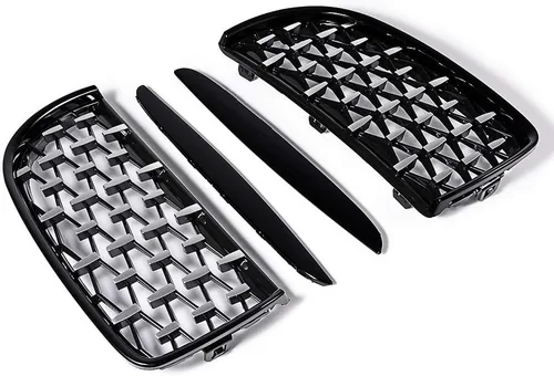 Miniatura 5 de Rejilla de Riñón Cromada con Malla Brillante en Negro Compatible con BMW 323i 325xi 330i 328i 328xi 335i 335xi E90 E91 Pre-LCI de 2005-2008