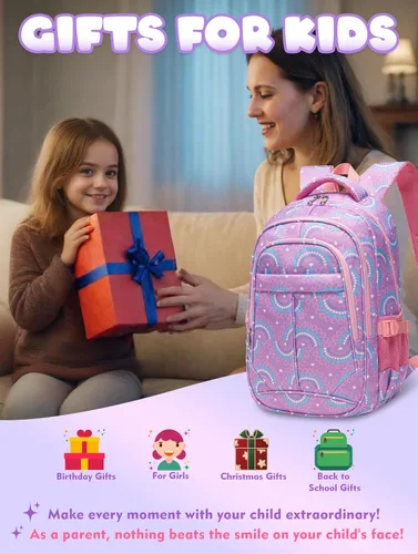 Miniatura 38 de BLUEFAIRY - Mochilas para niños y niñas, escuela primaria, jardín de niños