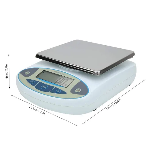 Miniatura 4 de Balanza digital, 44.1 lbs 0.00 oz Balanza de laboratorio de alta precisión Balanza electrónica analítica digital 100240V (US)