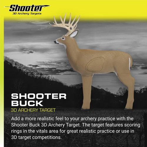Miniatura 2 de Big Shooter Buck - Objetivo de tiro con arco 3D con núcleo de inserción reemplazable