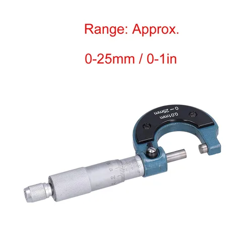 Miniatura 6 de Micrómetro exterior, básculas transparentes, micrómetros de espesor de acero inoxidable portátil, fácil operación duradera para equipos