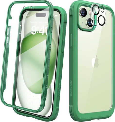 Miniatura 114 de Diaclara - Funda compatible con iPhone 11, carcasa resistente de cuerpo completo con protector de pantalla integrado sensible al tacto y Transparente
