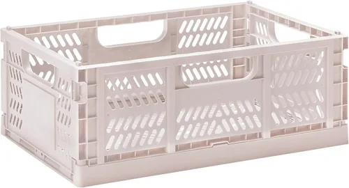 Miniatura 10 de 3 Sprouts Caja plegable de plástico reciclado, caja de almacenamiento plegable apilable para organización para adultos y niños, caja de plástico