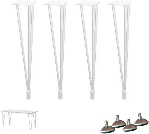 Miniatura 8 de Patas ajustables de metal para muebles, patas de mesa de centro, 3 varillas, ajustables de 0 a 0.394 in, para escritorio, mesa de comedor, mesa