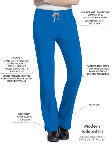 Miniatura 2 de Urbane Performance 9312 - Pantalones cargo elásticos de 6 piezas para mujer