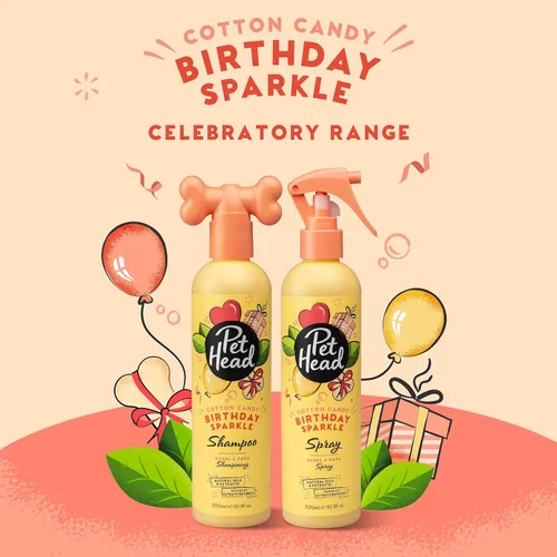 Miniatura 3 de Pet Head Birthday Sparkle - Desodorizante en aerosol para perros, aroma de algodón de azúcar, ideal para perros con piel sensible, regalo