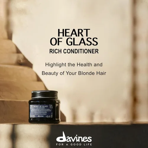 Miniatura 4 de Davines Heart of Glass Rich Conditioner, Fortifying Treatment for Blonde & Silver Hair - Biacidic Bond Complex Repairs, Brightens & Nourishes with