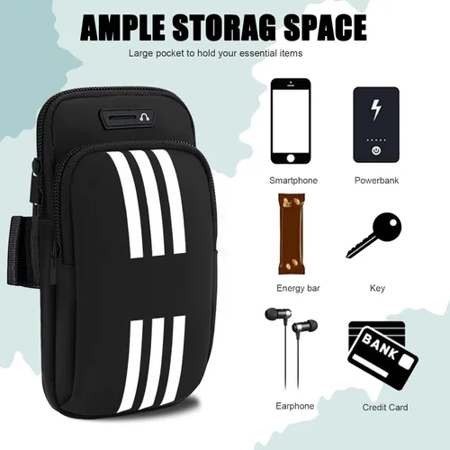 Miniatura 3 de Soporte para teléfono celular para correr, brazalete para iPhone 17, 16, 15, 14, 13, 12, 11 Pro Max Xs 16e Xr X Plus Galaxy Ultra Note, bolsa de 04