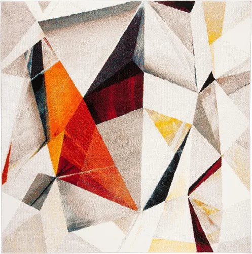 Miniatura 22 de SAFAVIEH Porcello Collection - Alfombra decorativa de 2 pies 3 pulgadas x 4 pies, gris claro y naranja, diseño abstracto moderno, no desprende
