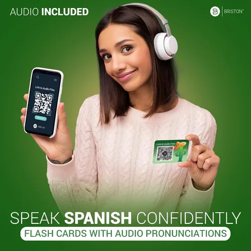 Miniatura 5 de Briston Tarjetas flash del alfabeto español con audio – 28 tarjetas duraderas de 350 GSM para niños y adultos – Aprende letras y pronunciación