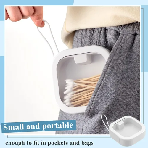 Miniatura 5 de Kathfly 6 piezas contenedor dispensador de gomas para el cabello organizador soporte para horquillas portátil para viajes soporte para hisopos