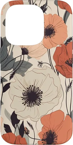 Miniatura 17 de Funda para iPhone 12/12 Pro Minimal Poppy Flower Boho Floral Cute Aesthetic