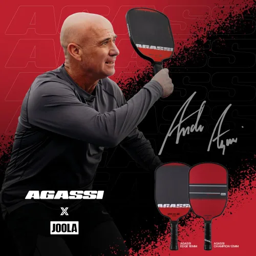 Miniatura 6 de Juego de JOOLA Agassi/GRAF Champion con palas de pickleball, bolas y bolsa con asa - Raqueta de pickleball arenizada - Forma Agassi con zona