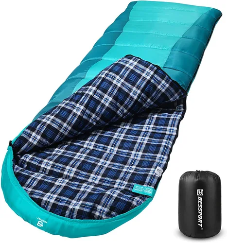 Miniatura 8 de Bessport Saco de dormir de invierno Forro de franela 18℉ - 32℉, saco de dormir extremo para 3-4 estaciones para clima cálido y frío, sacos