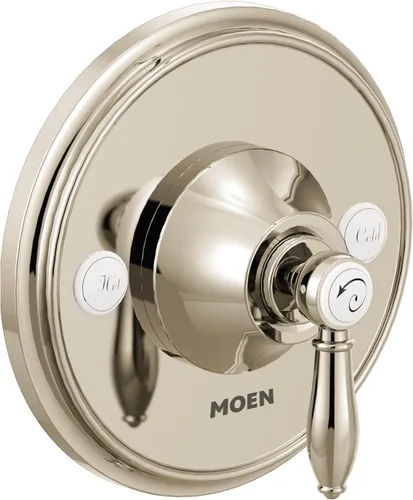 Miniatura 8 de Moen Weymouth TS3210BG - Kit de ajuste de válvula de equilibrio de presión Posi-Temp de oro cepillado de 1 mango, requiere válvula, TS3210BG