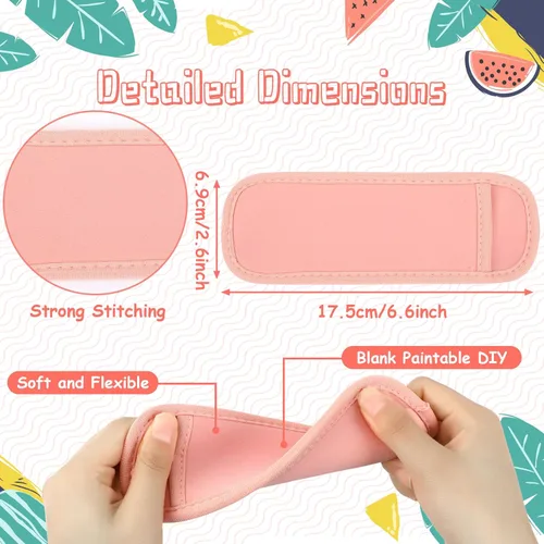 Miniatura 2 de JANYUN Fundas para paletas de hielo, paquete de 24 soportes para paletas de sublimación, reutilizables, para congelador, bolsas de neopreno para Rosa