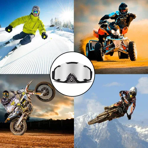 Miniatura 7 de Gafas de Motocicleta Motocross Dirt Bike Resistentes al Viento ATV A Prueba de Polvo Gafas de Carreras Resistentes a los Arañazos Gafas de Seguridad