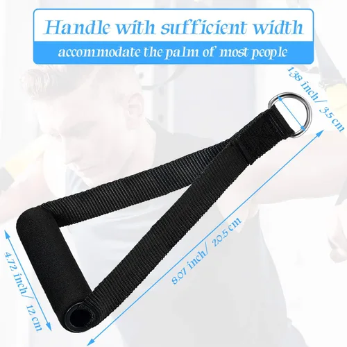 Miniatura 2 de Sumind 8 manijas de ejercicio de gimnasio, accesorios de máquina de cable de repuesto para equipo de gimnasio en casa, bandas de resistencia