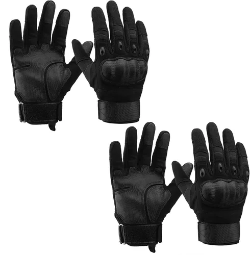 Miniatura 13 de Cierto Guantes de motocicleta para hombres y mujeres: guantes tácticos para pantalla táctil con dedo completo, nudillos duros transpirables y muñeca
