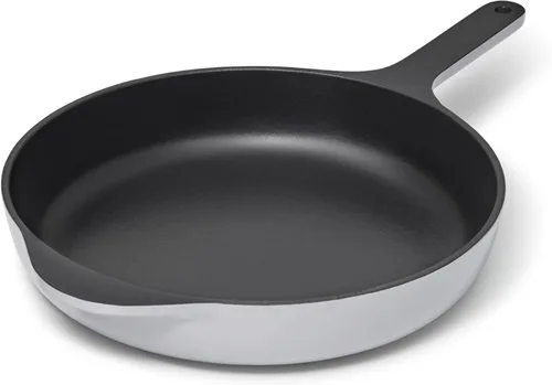 Sartén de Hierro Fundido Caraway - Sartén de Hierro Fundido Esmaltado de 10.5" con Recubrimiento de Esmalte de 3 Capas - Sin Necesidad de Sazonado -