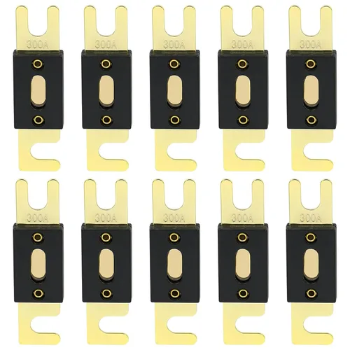 Miniatura 22 de Baomain Paquete de 2 fusibles ANL de 300 A a granel con terminales chapados en oro para audio de automóvil, amplificador, camión, barco, RV