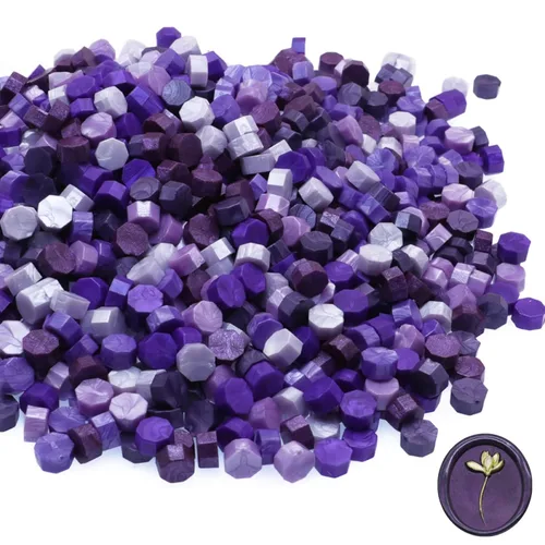 Miniatura 12 de 600 cuentas de sellado de cera, cuentas de cera de sellado negro para sello de cera, juego de cuentas de sellado de cera de oro antiguo con 6