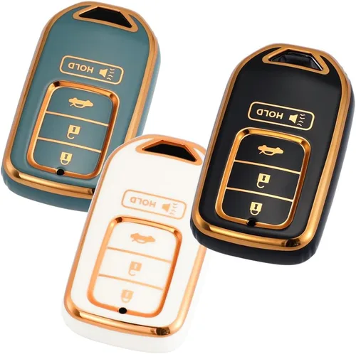 Miniatura 4 de Funda para Llavero Keychain de 4 Botones para Honda Accord Civic HR-V Fit Passport Pilot, Accesorios para Coche 2013-2022, Negro