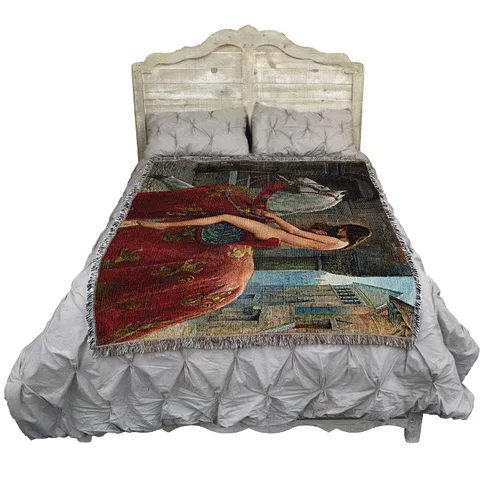 Miniatura 2 de Pure Country Weavers Manta Lady Godiva de John Collier – Tapiz de regalo de arte fino tejido de algodón – Hecho en los Estados Unidos