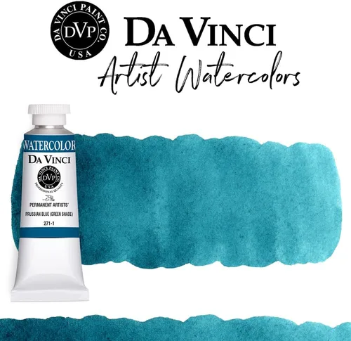 Miniatura 288 de DA VINCI PAINTS Pintura Acuarela Profesional para Artistas, Alizarin Crimson (Quinacridone), 37ml Índigo