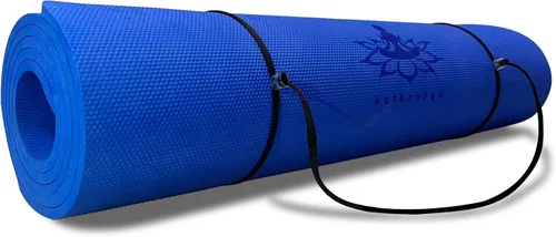 Hatha Yoga Tapete de yoga de TPE grueso de 72 x 27 x 1/3 pulgadas, antideslizante, ecológico, tapete de ejercicio para yoga, pilates y